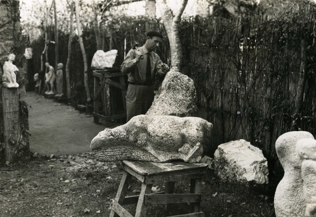 Guidi in giardino anni '60 