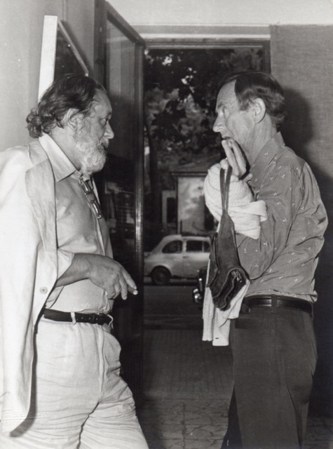 Ugo Guidi e Pier Carlo Santini a La Vecchia Farmacia - anni '70.