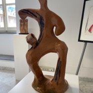 Calciatore, 1972, terracotta colorata